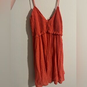 Super cute coral colored dress!